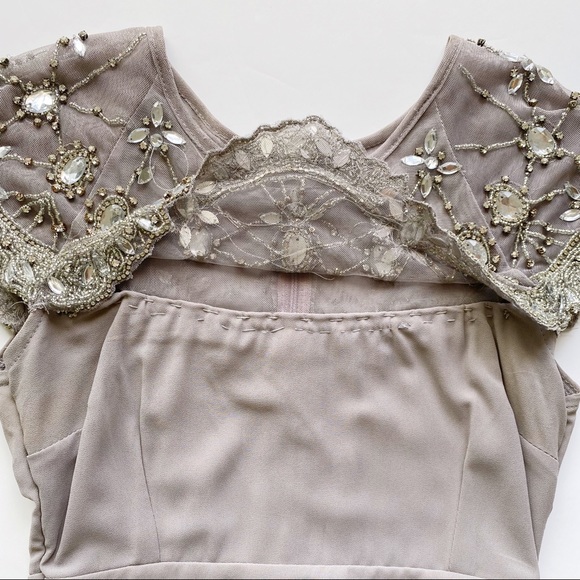 ASOS Grey Embellished Maxi Dress—SEE SIZE NOTES - Picture 8 of 17